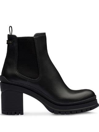 prada boots short|Prada chunky heel ankle boots.